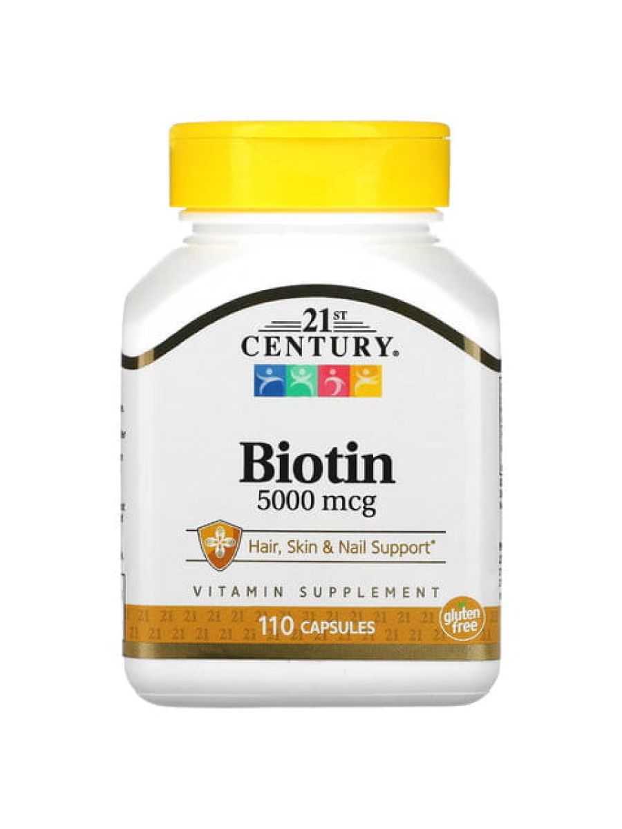 21st Century Biotin Hair + Skin Gluten free 5000 110 Caps