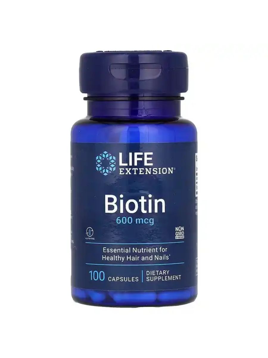 Life Extension, Biotin, 600 mcg, 100 Capsules