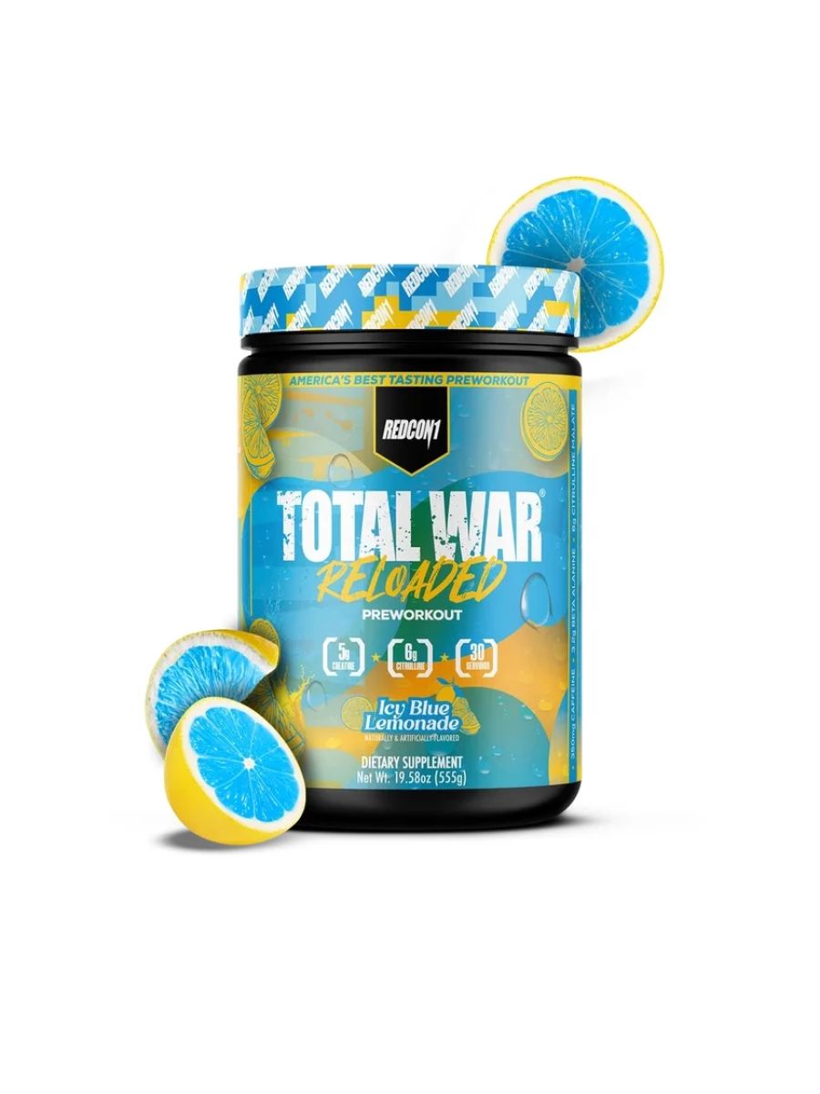 Redcon1 TOTAL WAR Reloaded Preworkout Icy Blue Lemon 555 g