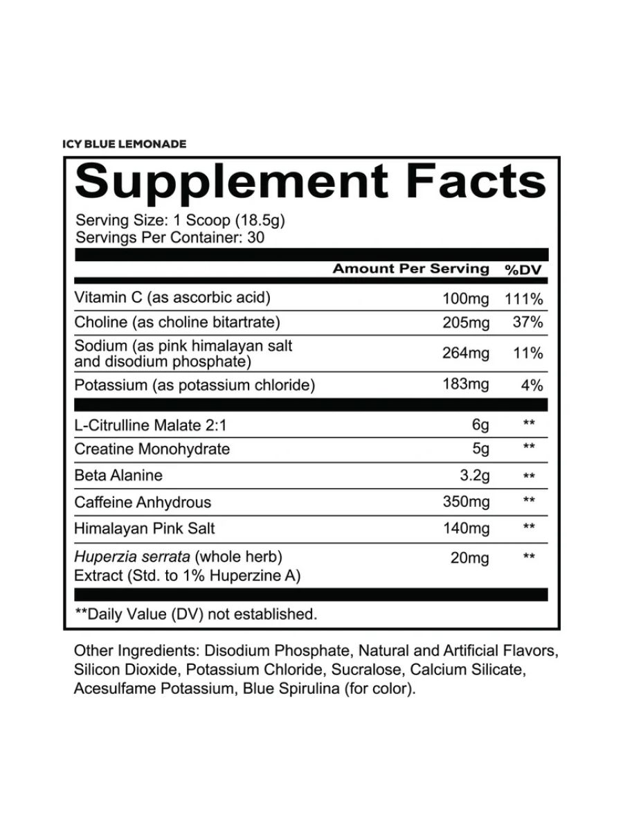 Redcon1 TOTAL WAR Reloaded Preworkout Icy Blue Lemon 555 g