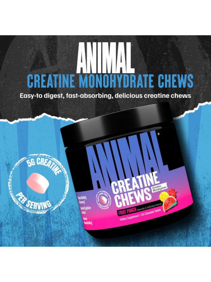 Animal Creatine Chews Tablets - 120 Count ürün görseli - FC PROTEİN MARKET