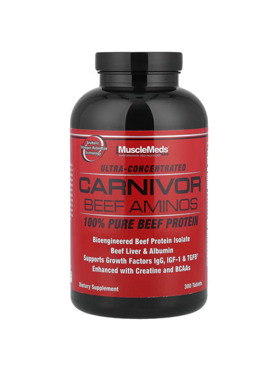 MuscleMeds Carnivor Beef Aminos 300 Tablet ürün görseli - FC PROTEİN MARKET