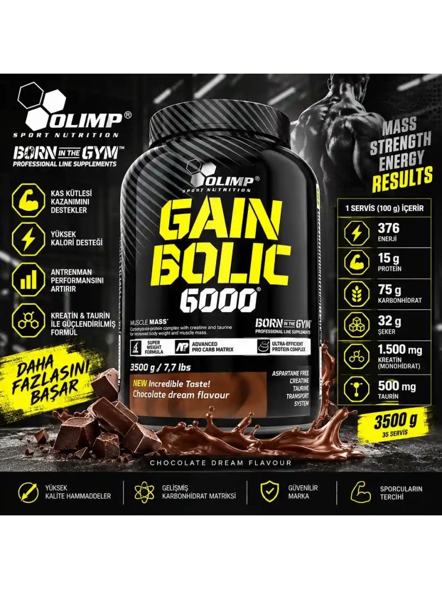Olimp Gain Bolic Mass Gainer 6000 3500 Gr alternatif görsel - FC PROTEİN MARKET
