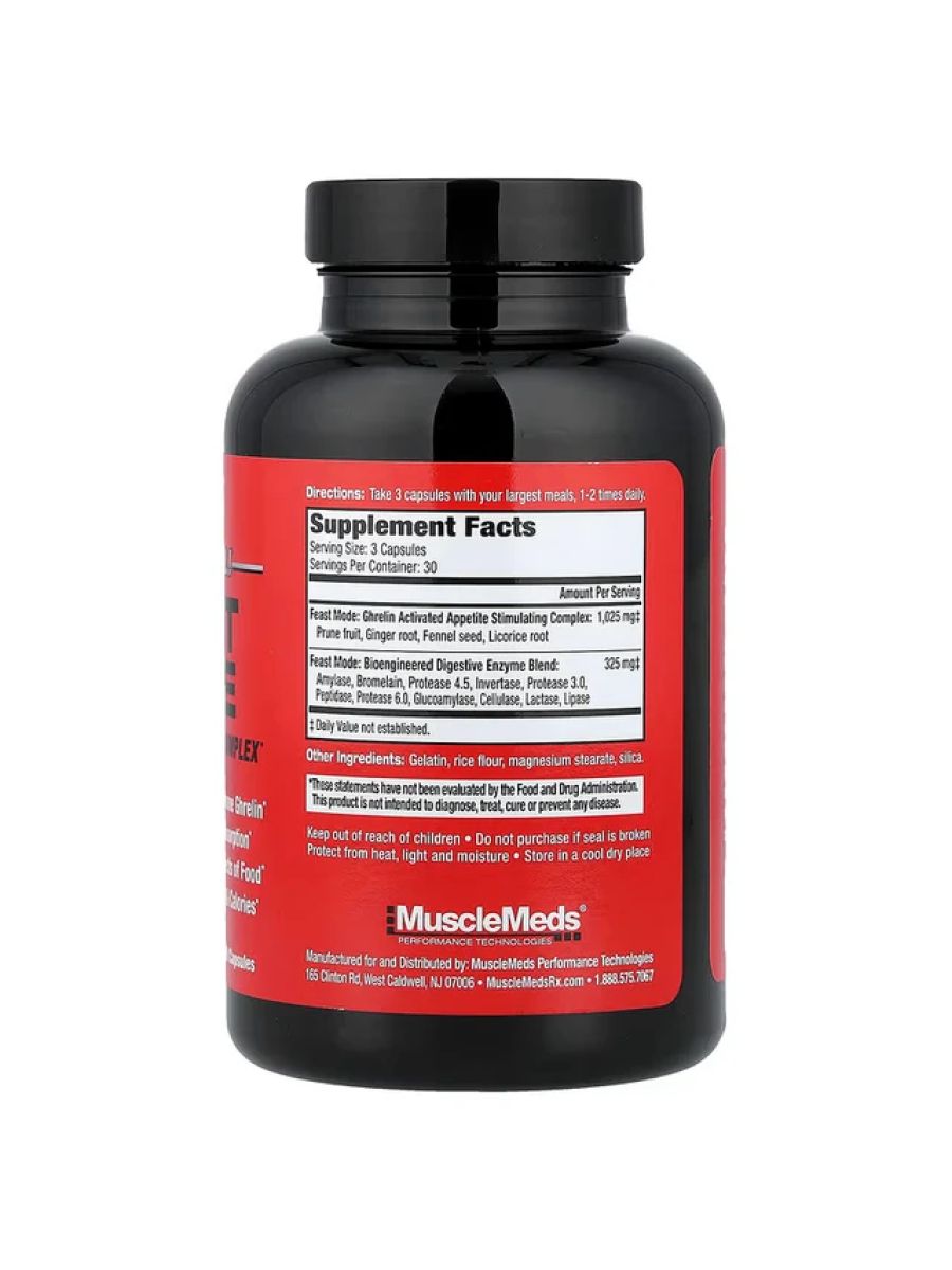 MuscleMeds Feast Mode Appetite Stimulating Weight Gain Boost Complex 90 Capsules alternatif görsel - FC PROTEİN MARKET