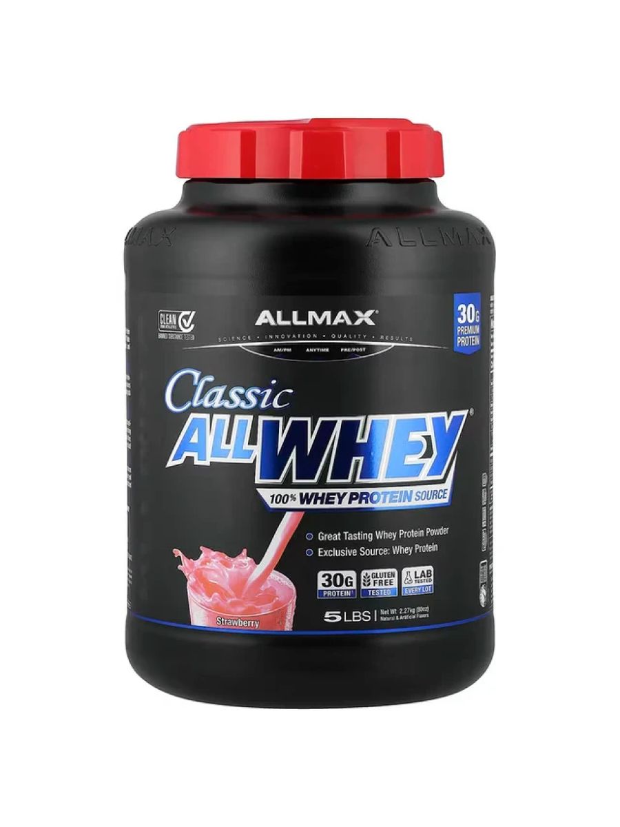 ALLMAX, CLASSIC ALLWHEY %100 Peynir Altı Suyu Proteini Çilek Aromalı 2,27 kg ürün görseli - FC PROTEİN MARKET