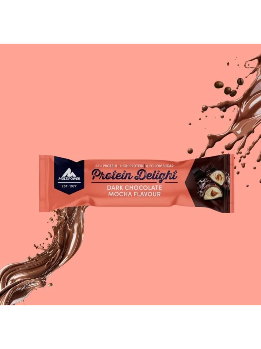 Multipower Protein Delight Bar - 18 x 35g Dark Chocolate Mocha alternatif görsel - FC PROTEİN MARKET
