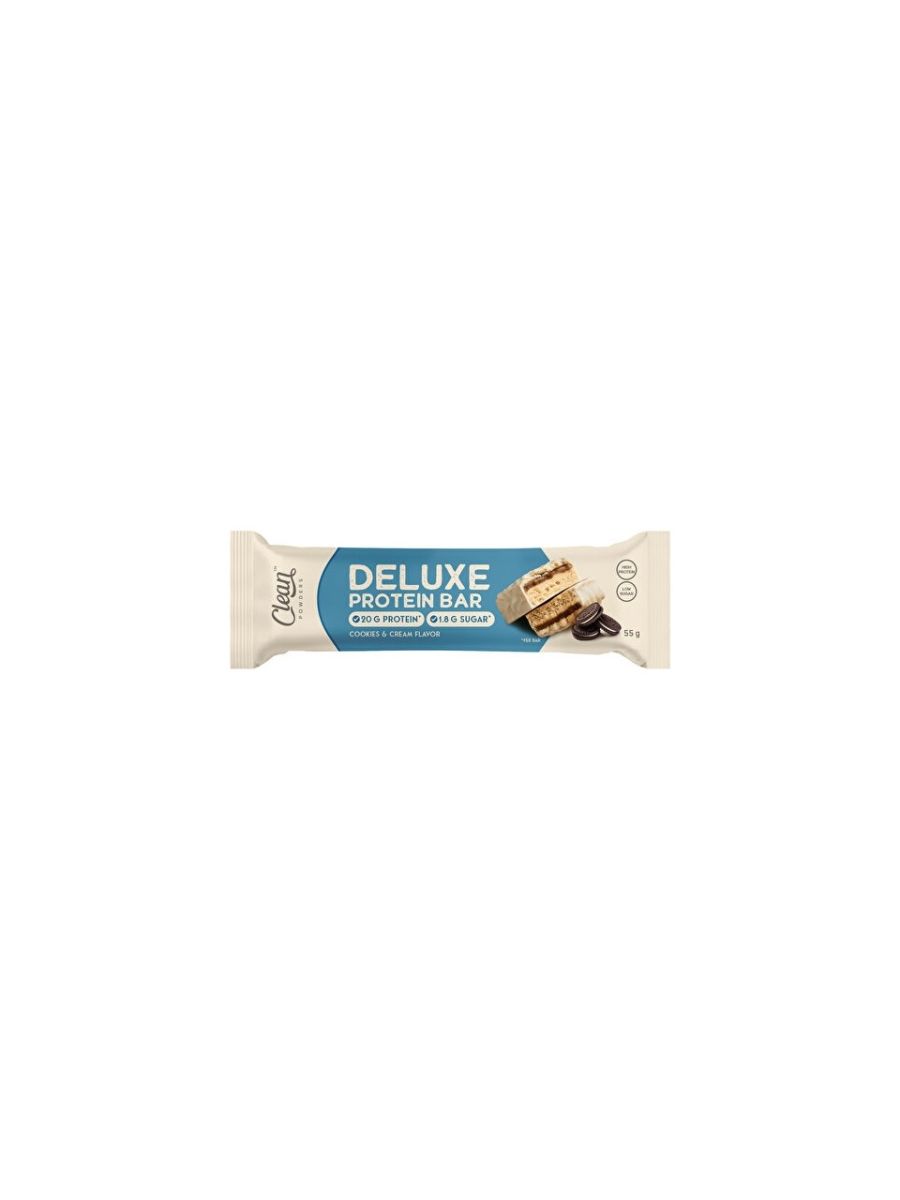 Clean Powders Deluxe Protein Bar 55 Gr 12 Adet - Beyaz Çikolata & Kurabiye ürün görseli - FC PROTEİN MARKET