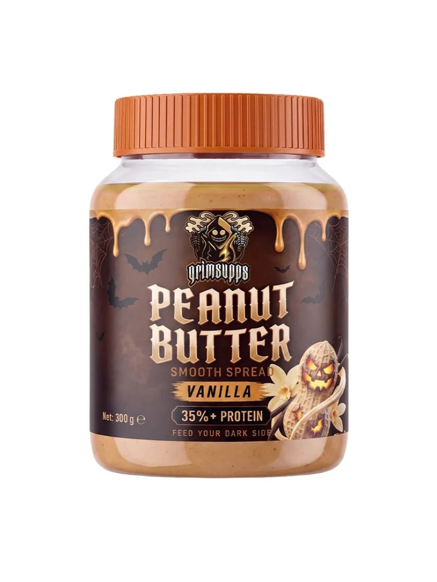 GRIMSUPPS PEANUT BUTTER 300 GR - PROTENLİ FISTIK EZMESİ VANİLYA ürün görseli - FC PROTEİN MARKET