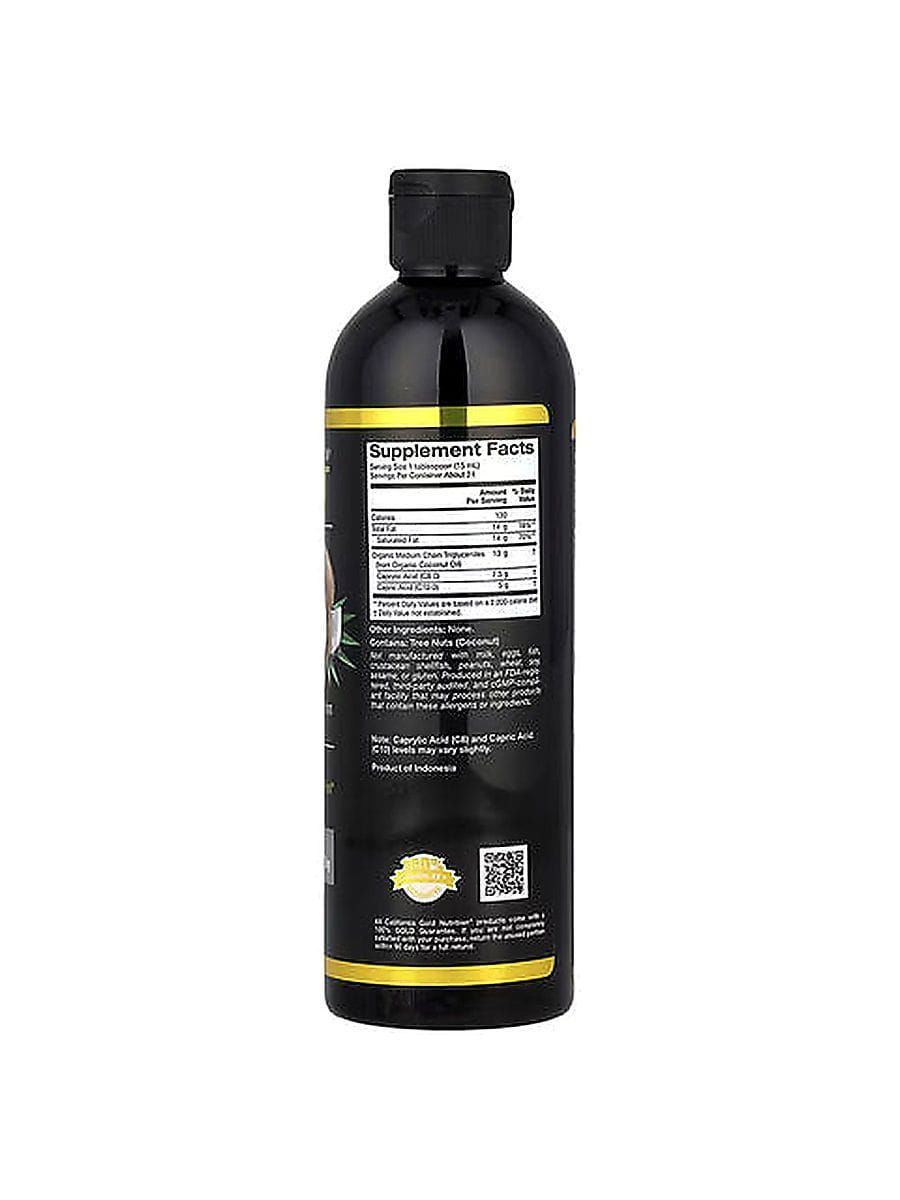 California Gold Nutrition Sport Organic MCT Oil Caprylic Acid Weight Ketogenic Diet 355 ml ürün görseli - FC PROTEİN MARKET