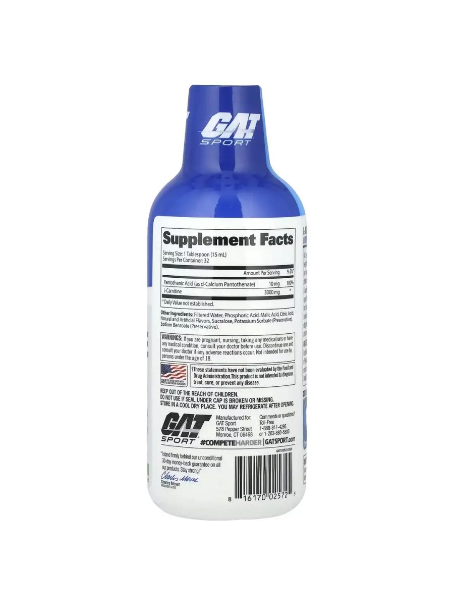 GAT, Sport, L-Carnitine Fat To Energy Support Amino acids 473 Ml - 32 Servis alternatif görsel - FC PROTEİN MARKET