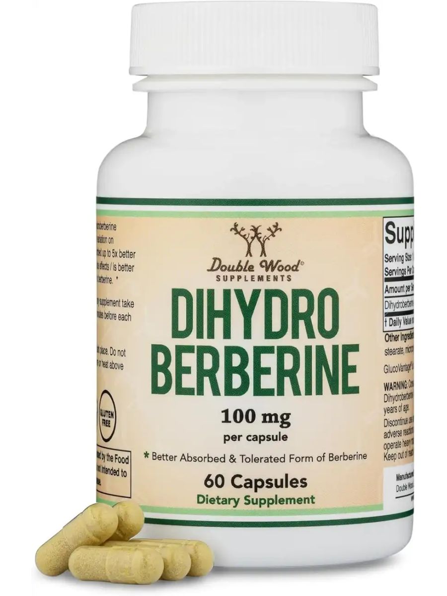 Double Wood Dihydroberberine Patented GlucoVantage Berberine 100mg 60 Caps ürün görseli - FC PROTEİN MARKET