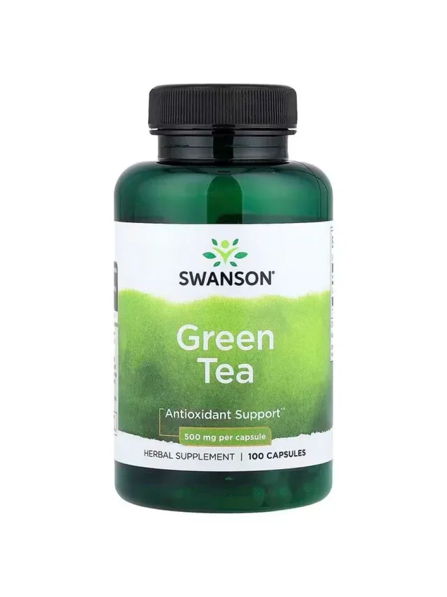 Swanson Green Tea Antioxidant Support 500 mg 100 Caps ürün görseli - FC PROTEİN MARKET