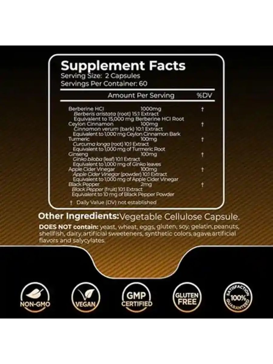 Wellness Labs Liposomal Berberine + Ceylon Cinnamon+Turmeric + Ginseng + Ginkgo biloba 15,000mg – 120 alternatif görsel - FC PROTEİN MARKET