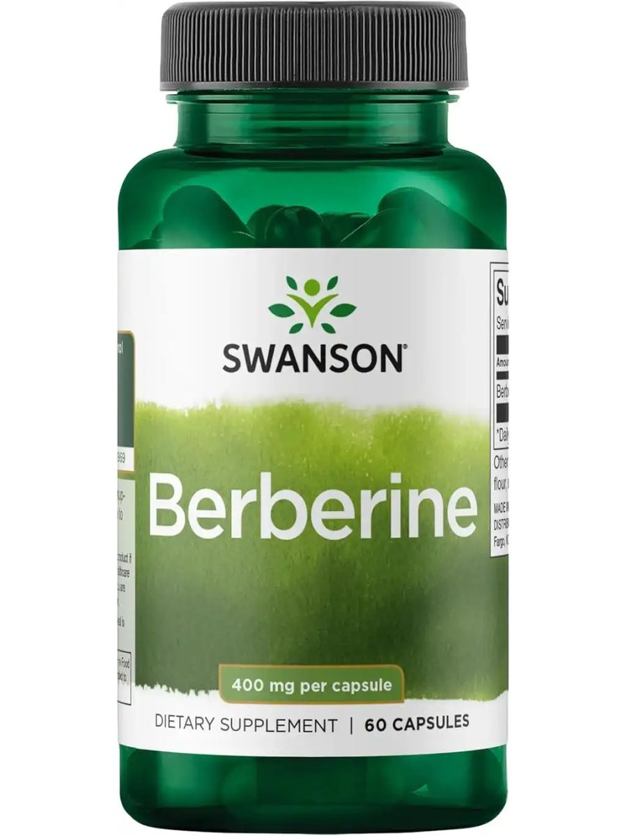 Swanson Berberine - Standardized 97% Berberine HCl Blood sugar - 400mg Each - 60 Capsül ürün görseli - FC PROTEİN MARKET