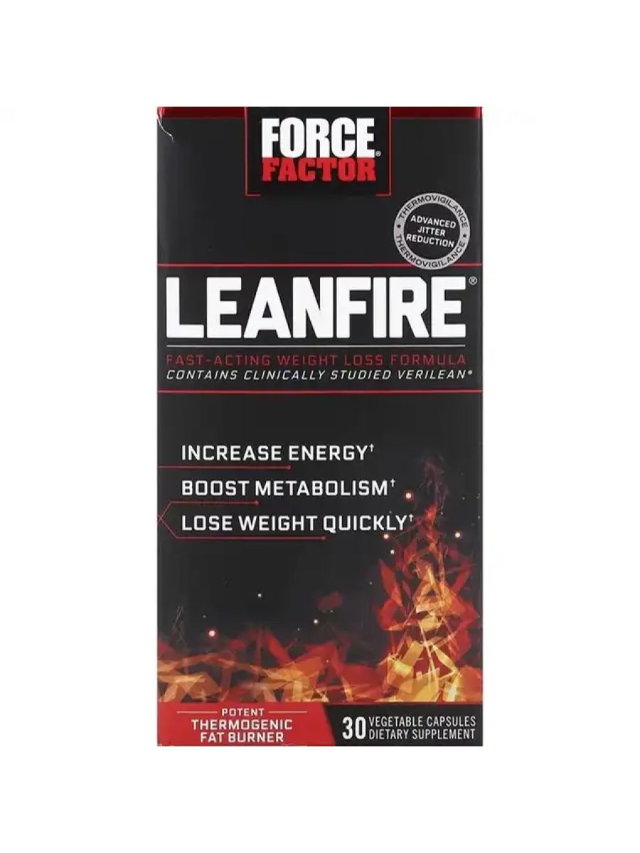 Force Factor LeanFire Fast Acting Weight Loss Formula 30 Vegetable ürün görseli - FC PROTEİN MARKET