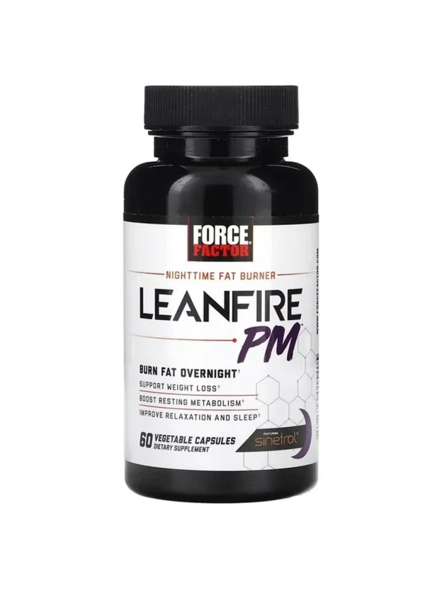 Force Factor Nighttime Fat Burner Leanfire Pm Sleep 60 Vegetable Capsules ürün görseli - FC PROTEİN MARKET