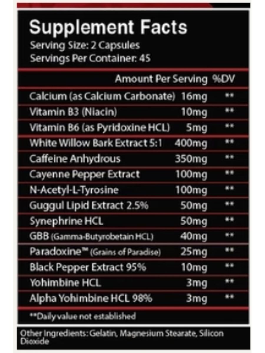 Centurion Labz Exoshred Extreme Thermogenic Burner Yohimbine 90 Kapsül ürün görseli - FC PROTEİN MARKET