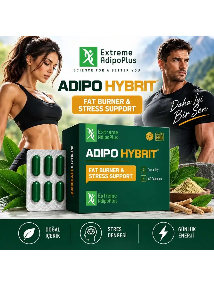 Adipo Extreme Plus Hybrıt Fat burner Stress Support Ashwagandha 30 Kapsül ürün görseli - FC PROTEİN MARKET