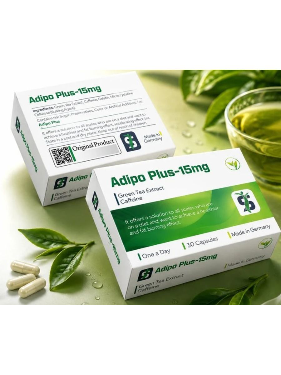 Adipo plus 15 mg (Caffeine+Green Tea Yeşil çay) 30 Caps alternatif görsel - FC PROTEİN MARKET