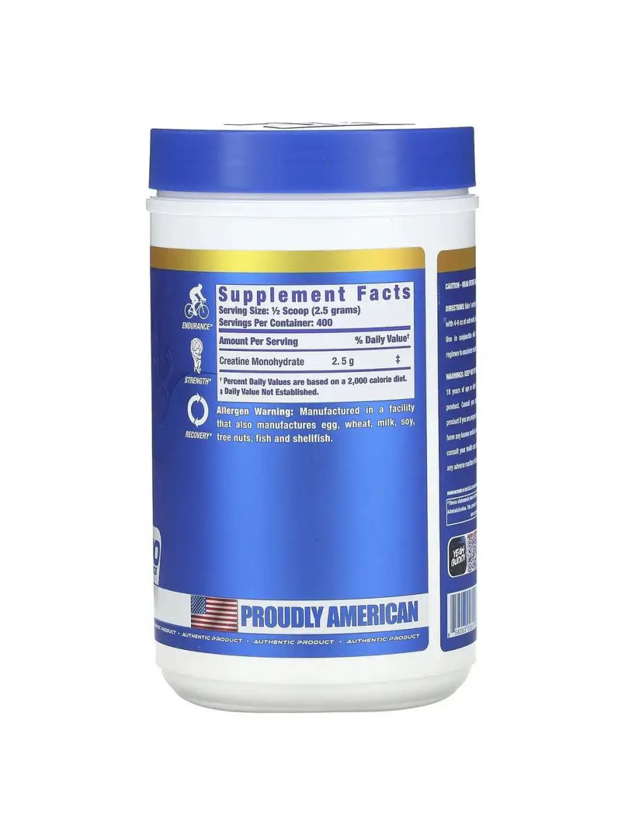 Ronnie Coleman Vital Edition Creatine XS Powder Unflavored 1 Kg - 400 Servis alternatif görsel - FC PROTEİN MARKET