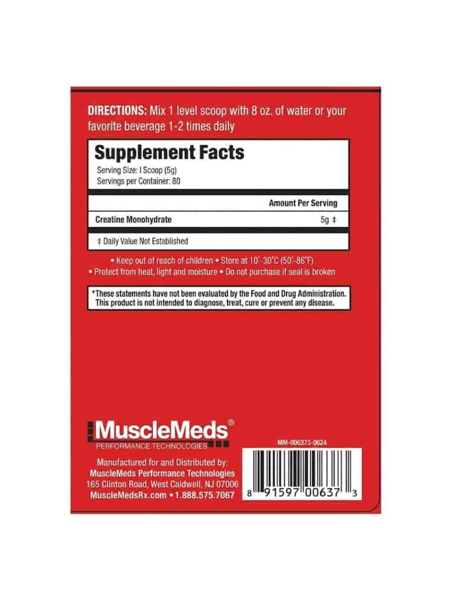 MuscleMeds Creatine Monohydrate Micronized Formula for Muscle Growth & Recovery – 80 Servings alternatif görsel - FC PROTEİN MARKET