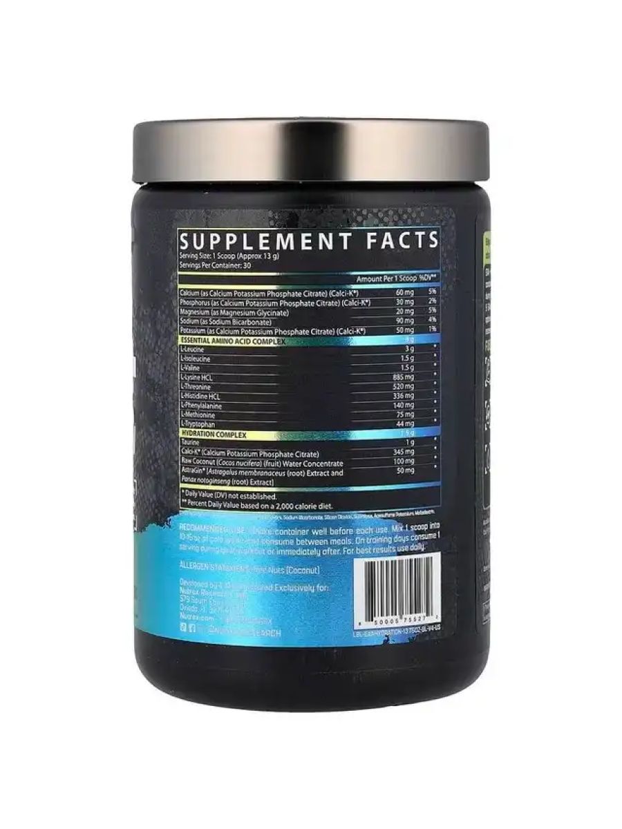 Nutrex Research EAA Hydration Essential Amino Acid Complex 390 g - Blueberry Lemonade alternatif görsel - FC PROTEİN MARKET