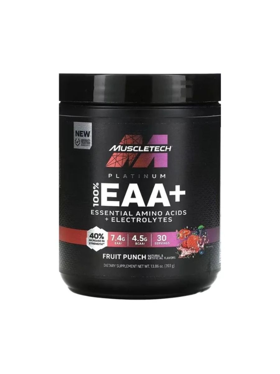 MuscleTech Platinum 100% EAA+BCAA Essential Amino Acids + Electrolytes Fruit Punch 393 g ürün görseli - FC PROTEİN MARKET