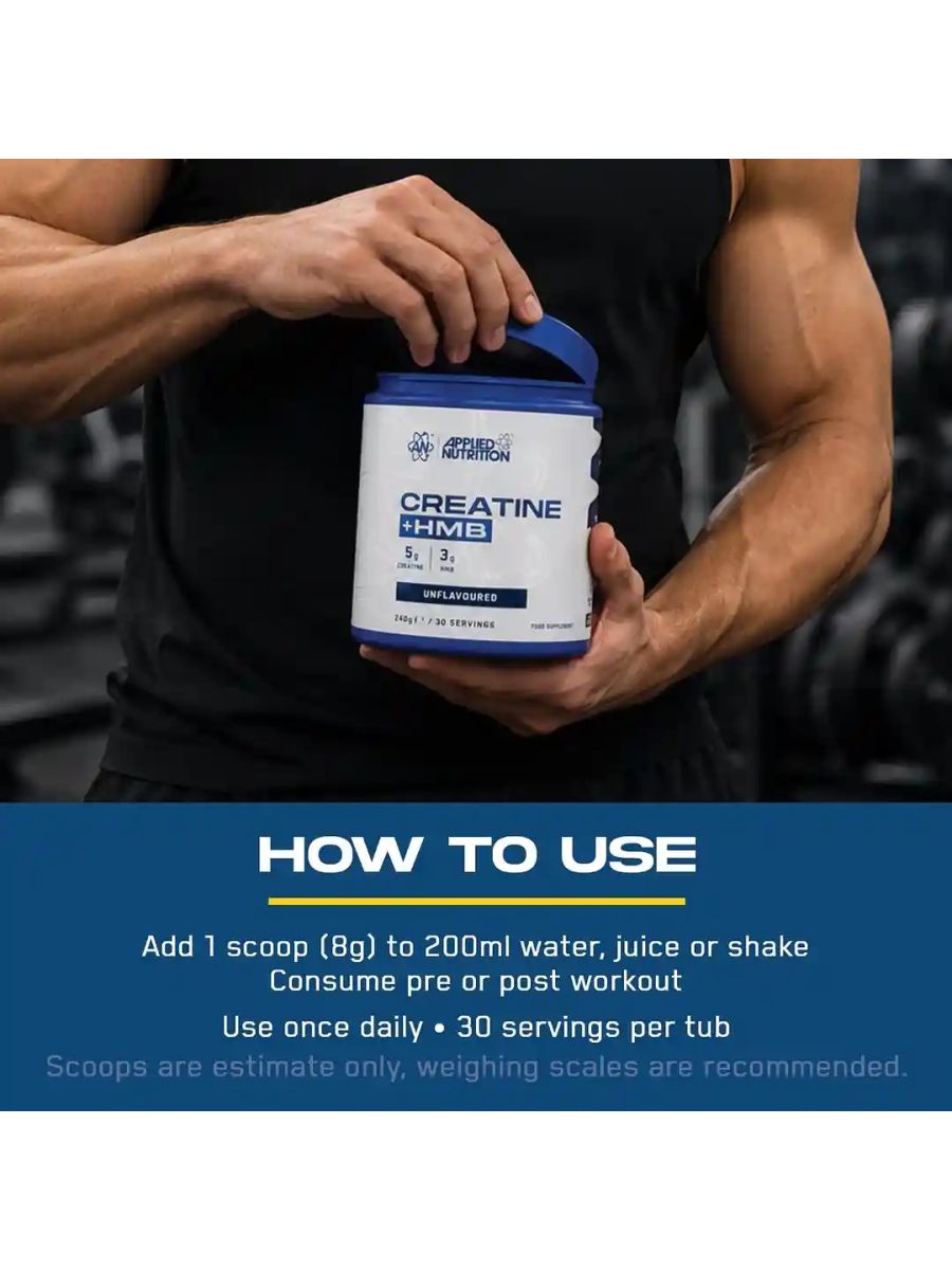 Applied Nutrition Creatine + HMB & Creatine Monohydrate 240g – 30 Servings alternatif görsel - FC PROTEİN MARKET