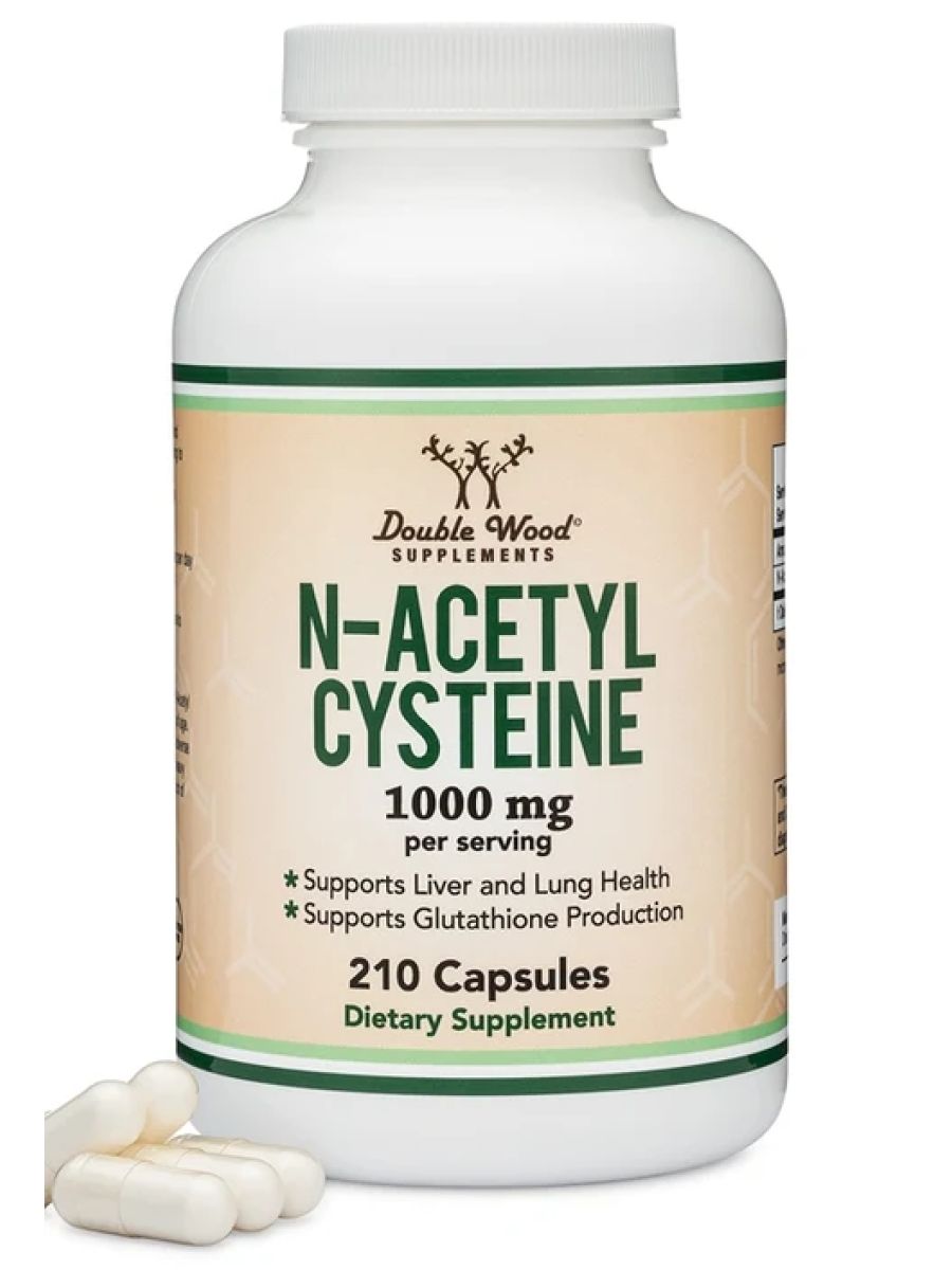 DOUBLE WOOD N-Acetyl Cysteine NAC 210 500 mg caps ürün görseli - FC PROTEİN MARKET