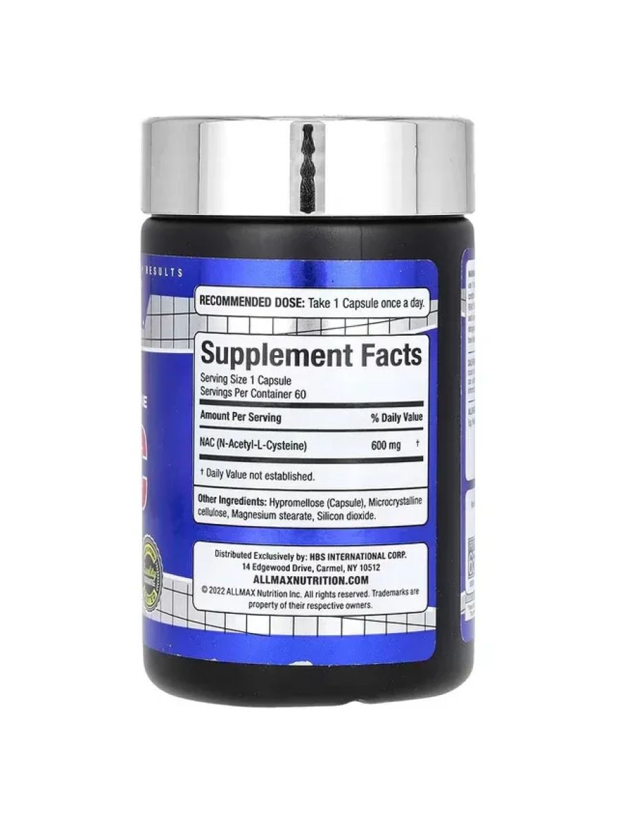 ALLMAX NAC - 60 Veggie Capsules - Immune Support & Free Radical Protection - 60 Servings alternatif görsel - FC PROTEİN MARKET