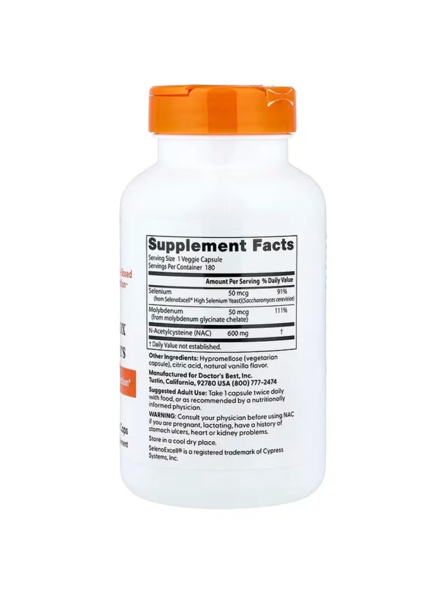 Doctor’s Best Nac 600 mg Detox Selenium Molybdenum Regulators 180 Caps alternatif görsel - FC PROTEİN MARKET