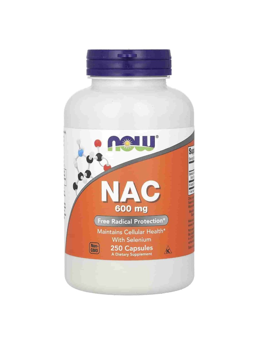 NOW Foods N-Acetyl Cysteine (NAC) Selenium 600 mg 250 Capsules ürün görseli - FC PROTEİN MARKET