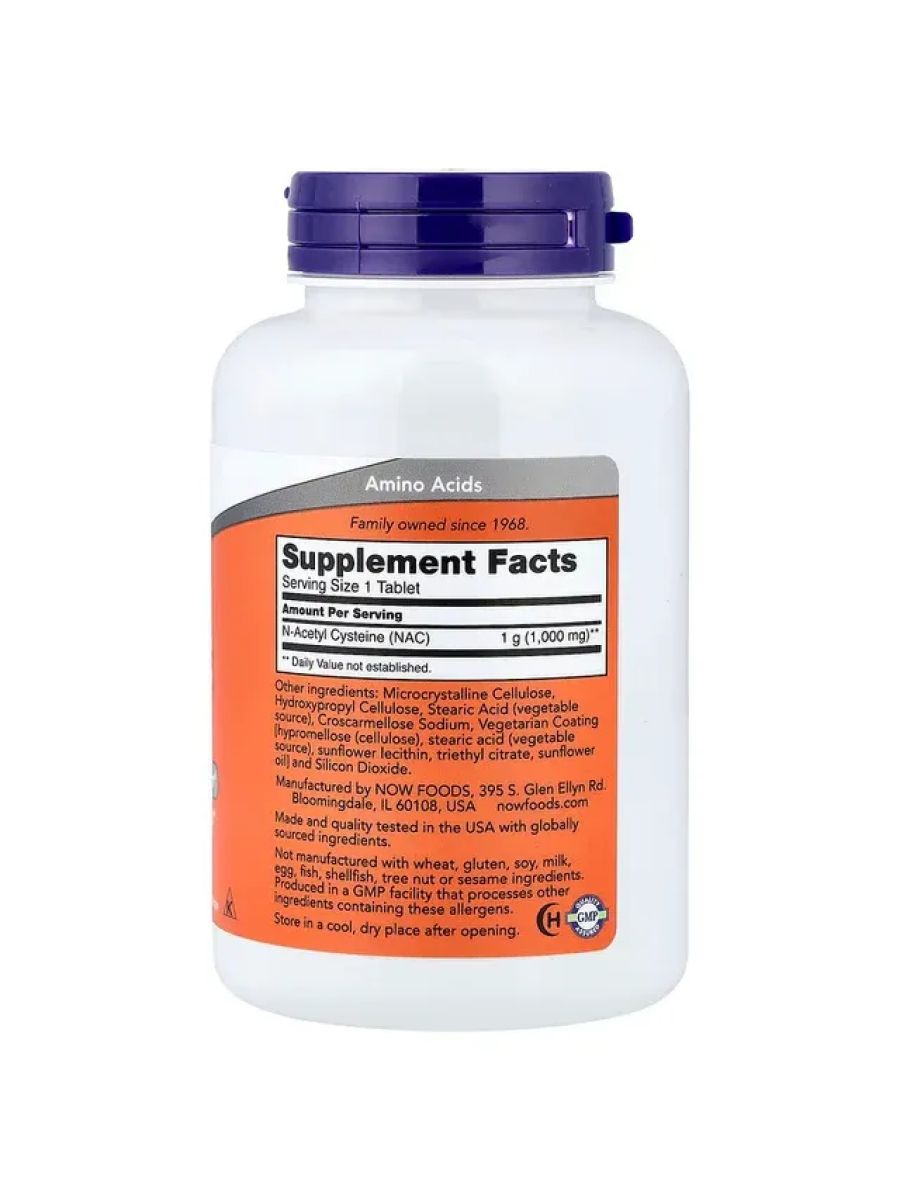 NOW Foods N-Acetyl Cysteine Nac Liver 1000 mg 120 Tablets alternatif görsel - FC PROTEİN MARKET