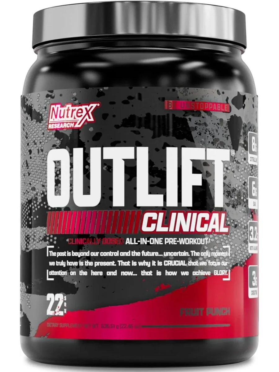 Nutrex Research Outlift Clinical Pump PreWorkout With Creatine EAA Amino Acid Complex 630 Gr ürün görseli - FC PROTEİN MARKET