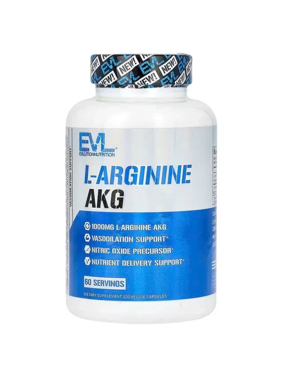 Evlution L-Arginine AKG Nitric Oxide 1000mg 120 Veggie Caps ürün görseli - FC PROTEİN MARKET