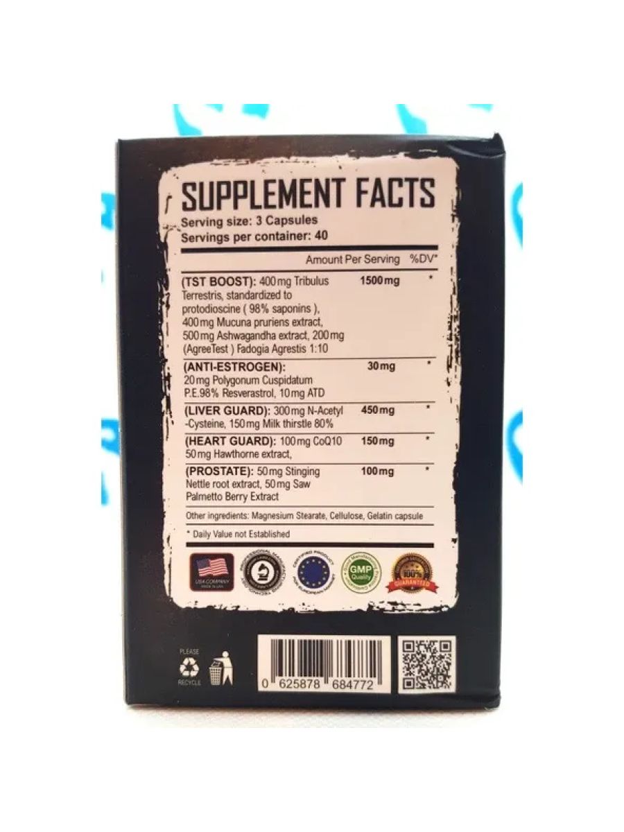 Warrior Labs PCT Tst Boost Tribulus with Liver Nac , Milk thistle Saw palmetto 120 Capsül alternatif görsel - FC PROTEİN MARKET