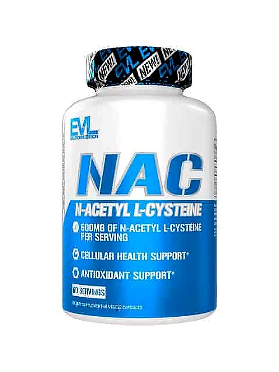 Evlution Nutrition NAC N-Acetyl L-Cysteine - 600mg Antioxidant Health Support Vegan & Gluten Free - 60 Veggie