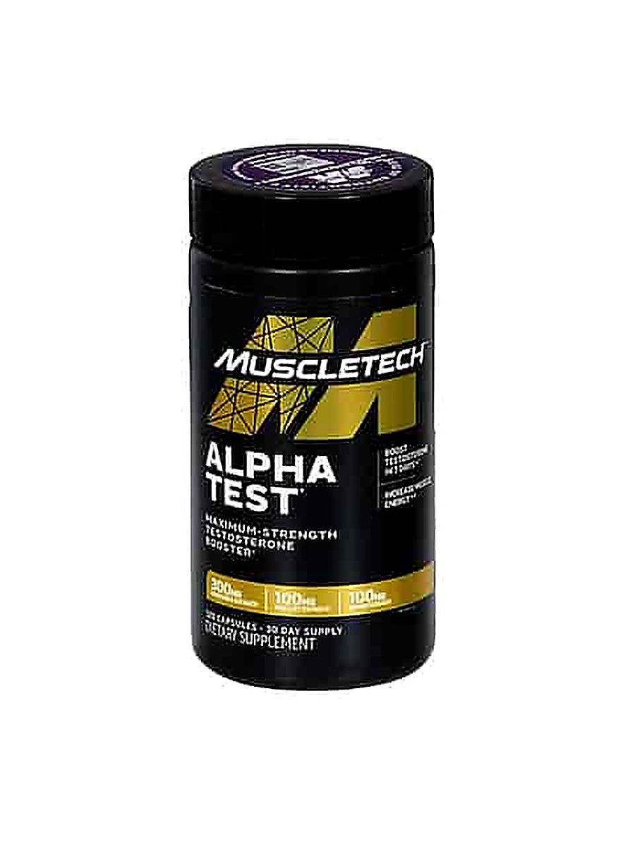 MuscleTech Alpha Test Testo booster Tribulus , Fenugreek , Shilajit 120 Capsules