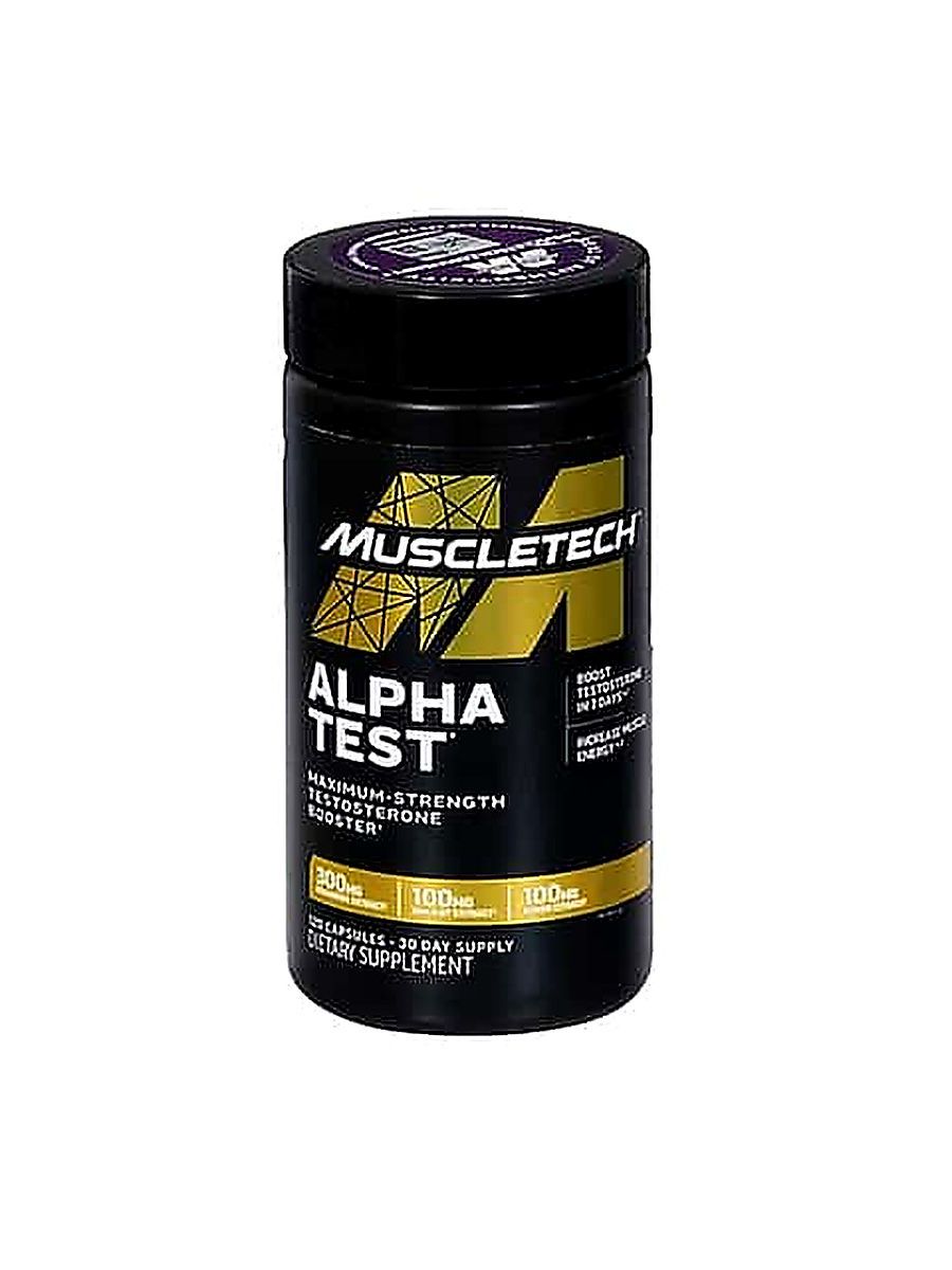 MuscleTech Alpha Test Testo booster Tribulus , Fenugreek , Shilajit 120 Capsules