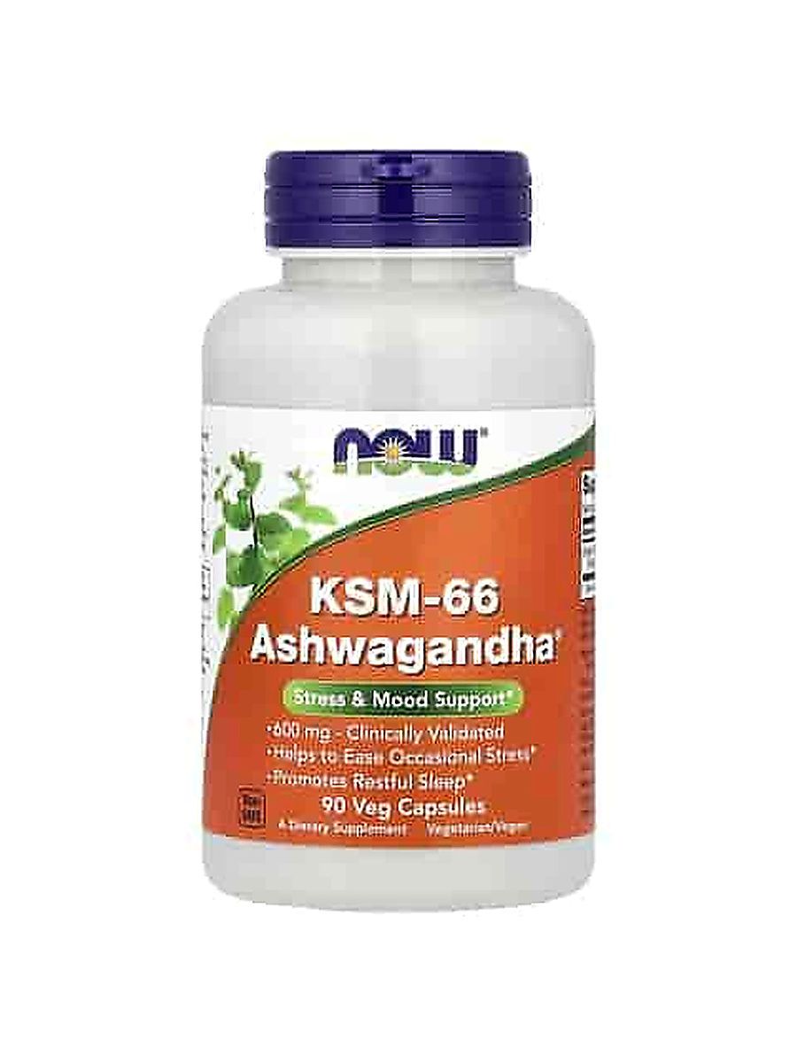 NOW Foods KSM66 Ashwagandha 600 mg 90 Veggie Caps ürün görseli - FC PROTEİN MARKET