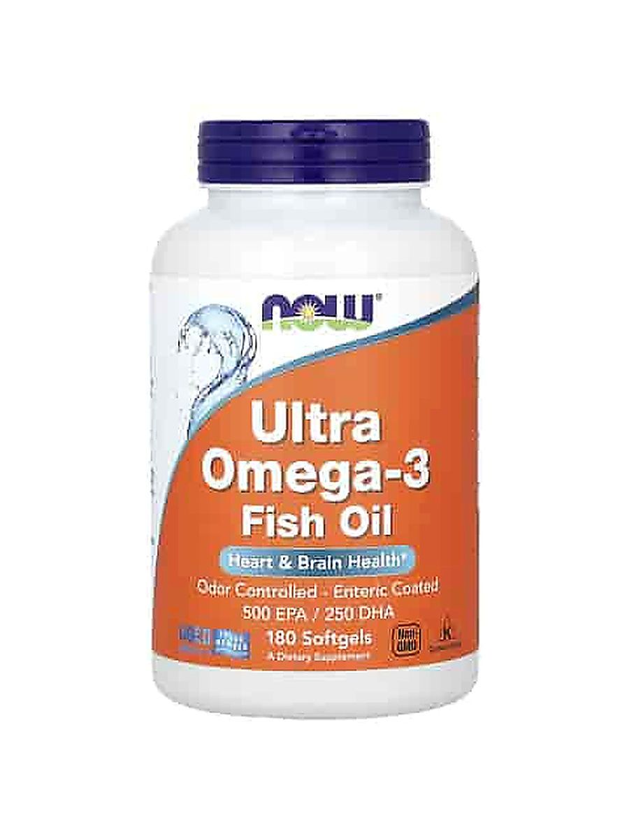 NOW Foods, Ultra Omega-3 Fish Oil, 180 Softgels ürün görseli - FC PROTEİN MARKET