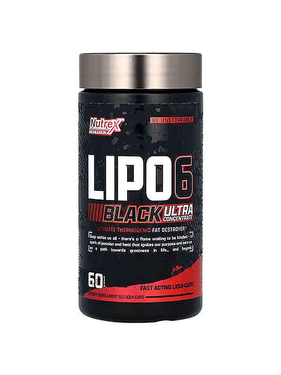 Nutrex Research Lipo-6 Black Ultra Concentrate | Thermogenic Energizing Fat Burner Supplement, Increase Weight Loss