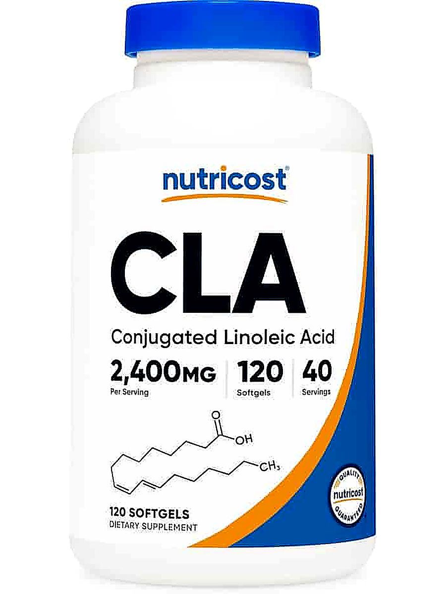 Nutricost CLA (Conjugated Linoleic Acid) 2,400mg, 120 Softgels - Gluten Free, Non-GMO, 800mg Per Softgel