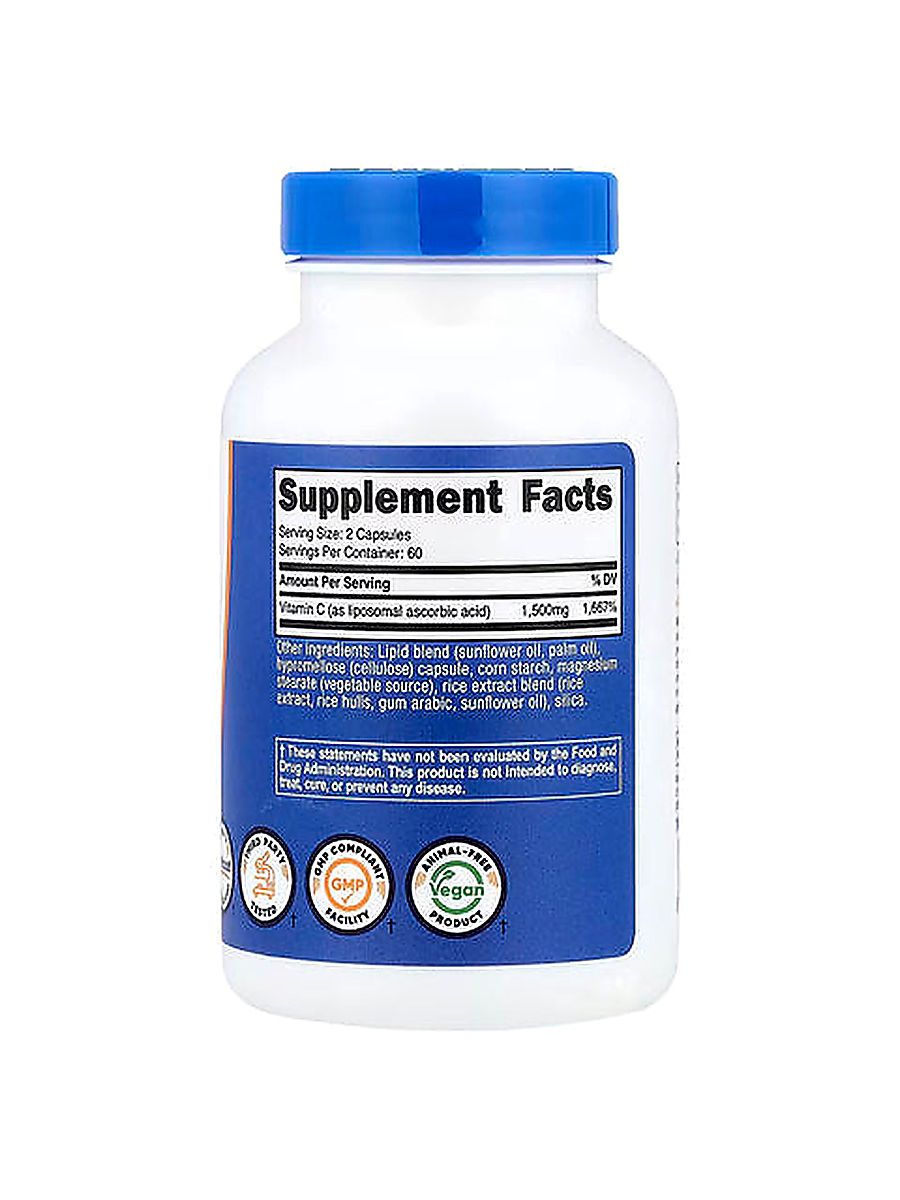 Nutricost Liposomal Vitamin C 120 Capsules alternatif görsel - FC PROTEİN MARKET