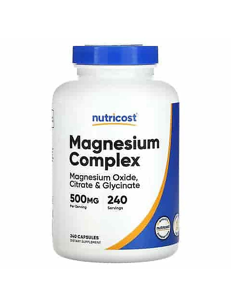 Nutricost, Magnesium Oxide , Citrate , glycinate Complex 500 mg 240 Caps