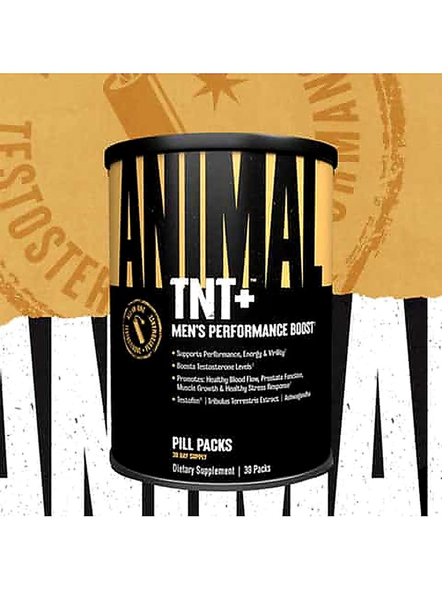 Animal TNT+ Testo Booster Tribulus+Fenugreek+Maca+İnositol+Grape+Astragalus+Saw palmetto+Ashwagandha 30 Pack