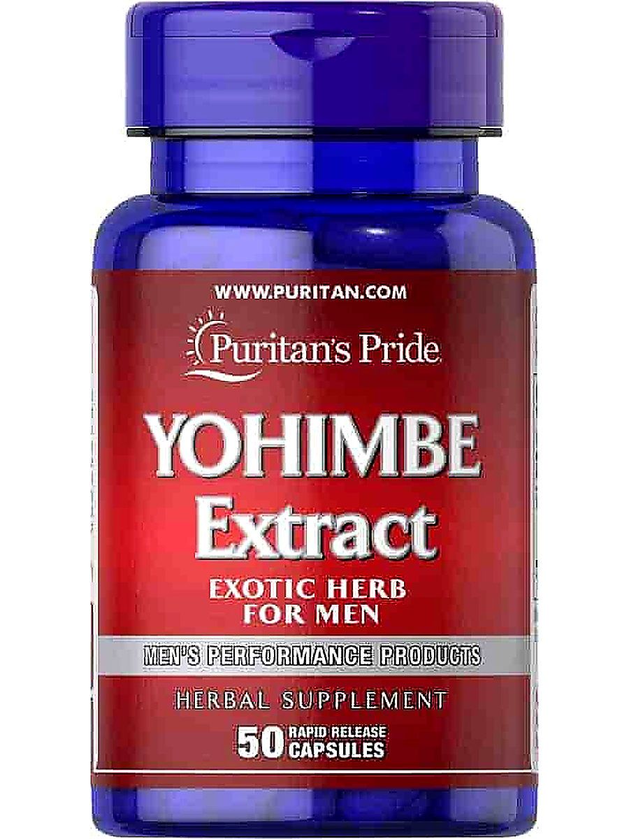 Puritans Pride Yohimbe Extract For Men Yohimbine 1000 mg 50 Caps