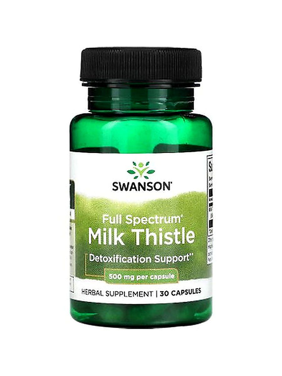 Swanson Full Spectrum Milk Thistle Deve dikeni Detox 500 mg 30 Caps ürün görseli - FC PROTEİN MARKET
