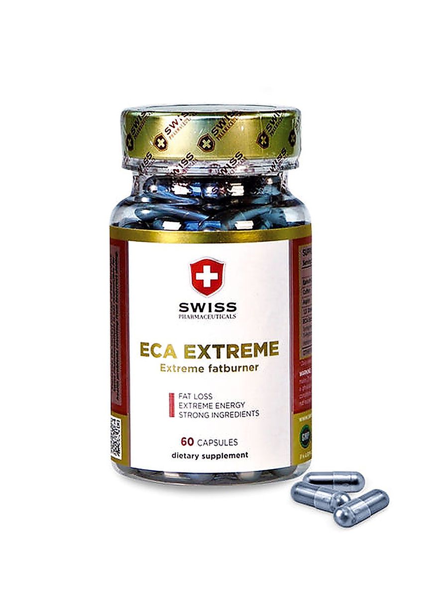 Swiss Pharma ECA Extreme Caffeine Yohimbine HCl Bioperine 60 Kapsül