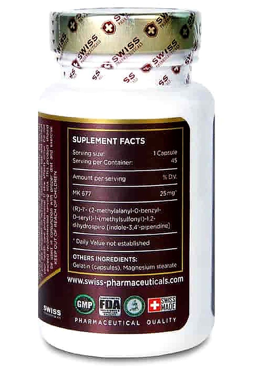 Swiss Pharma Ibutamoren MK-677 25 mg 45 Kapsül alternatif görsel - FC PROTEİN MARKET